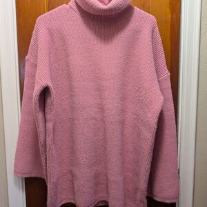 Cozy Pink Turtleneck Sweater